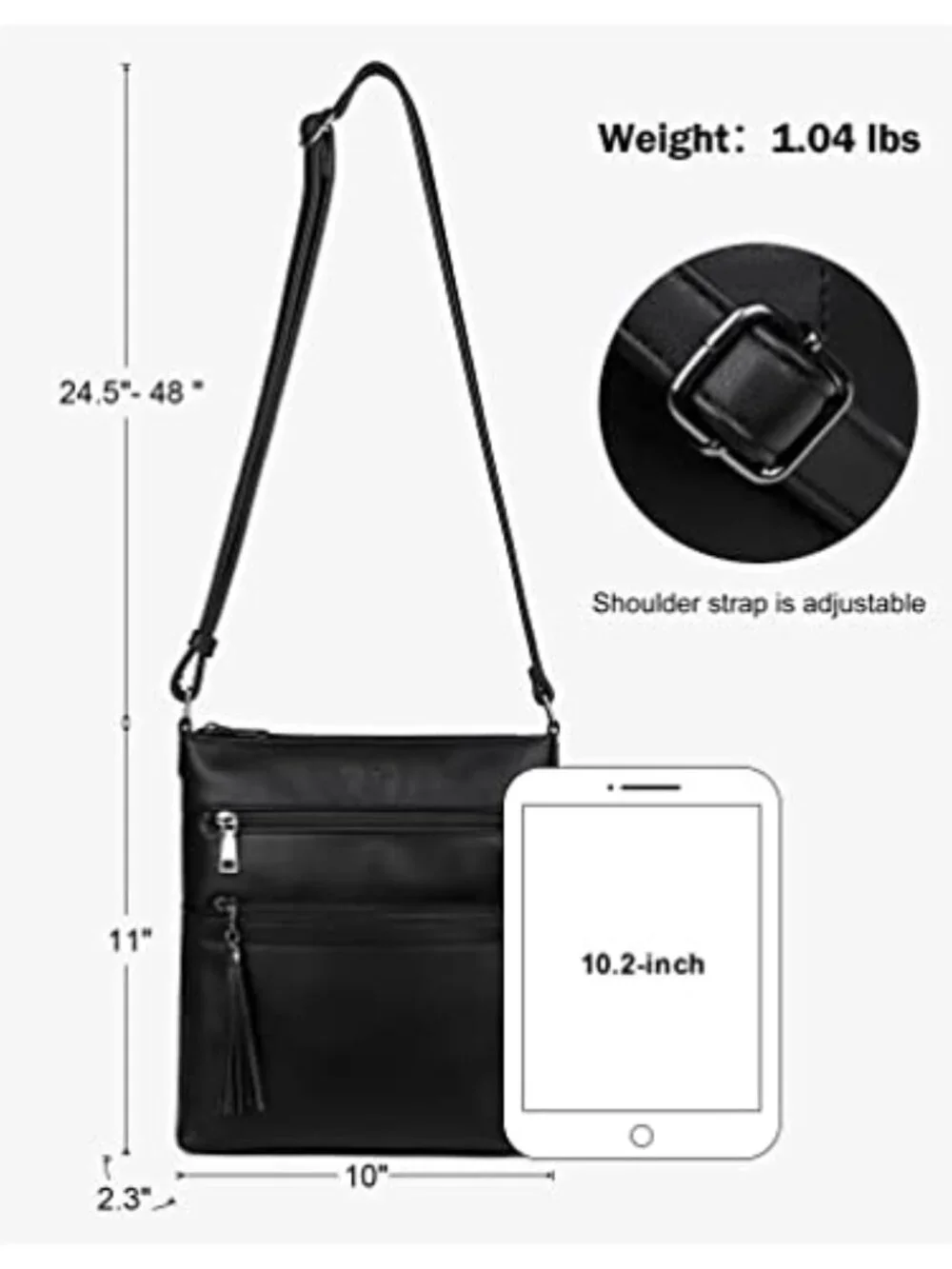 🆕 Crossbody Purses for Women, Multi Pocket Casual Crossbody Bag, - Picture 4 of 7